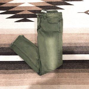 Free People Suede Sateen Skinny Zipper Pants